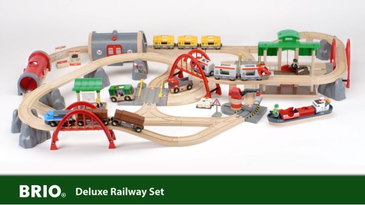 Amazon | BRIO (ブリオ) レール&ロードデラックスセット 33052 対象