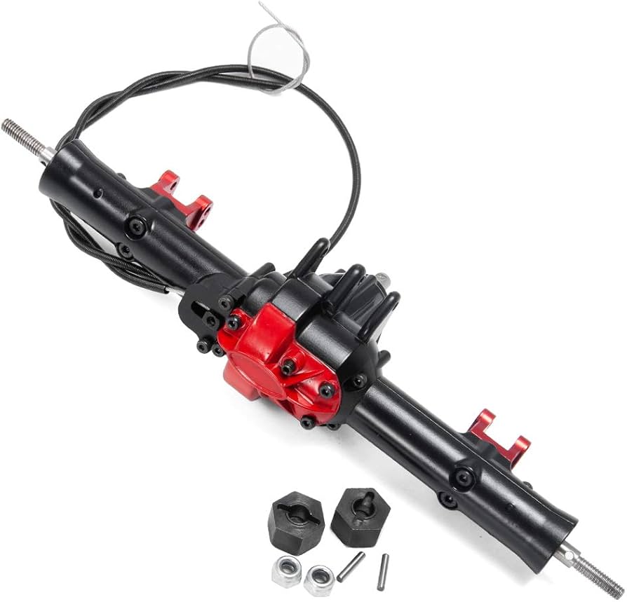 Amazon.com: Alloy Front & Rear Axle w/Differential Lock for 1/10