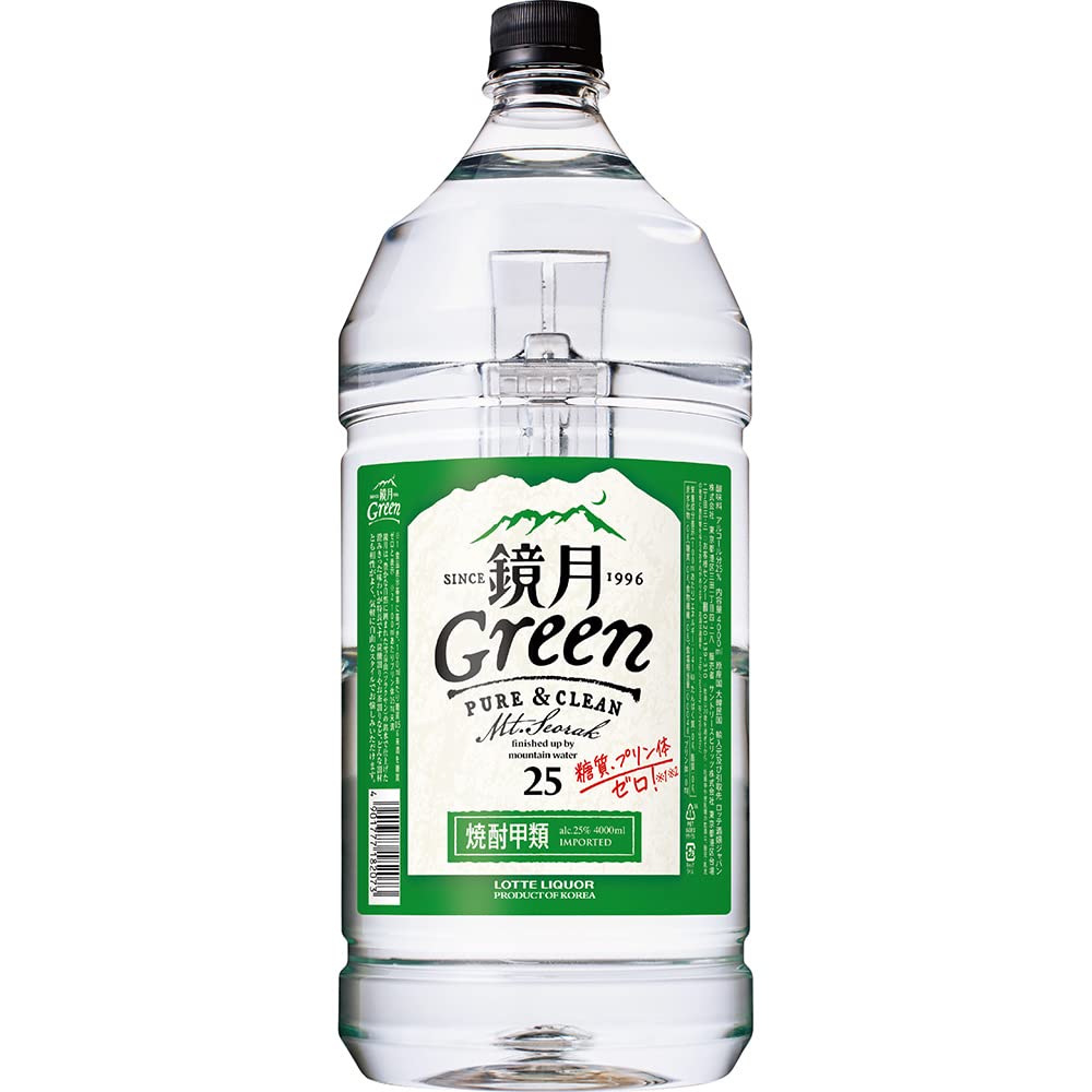 Amazon.co.jp: 韓国焼酎 鏡月 25度 Green ペット 4000ml [ 焼酎