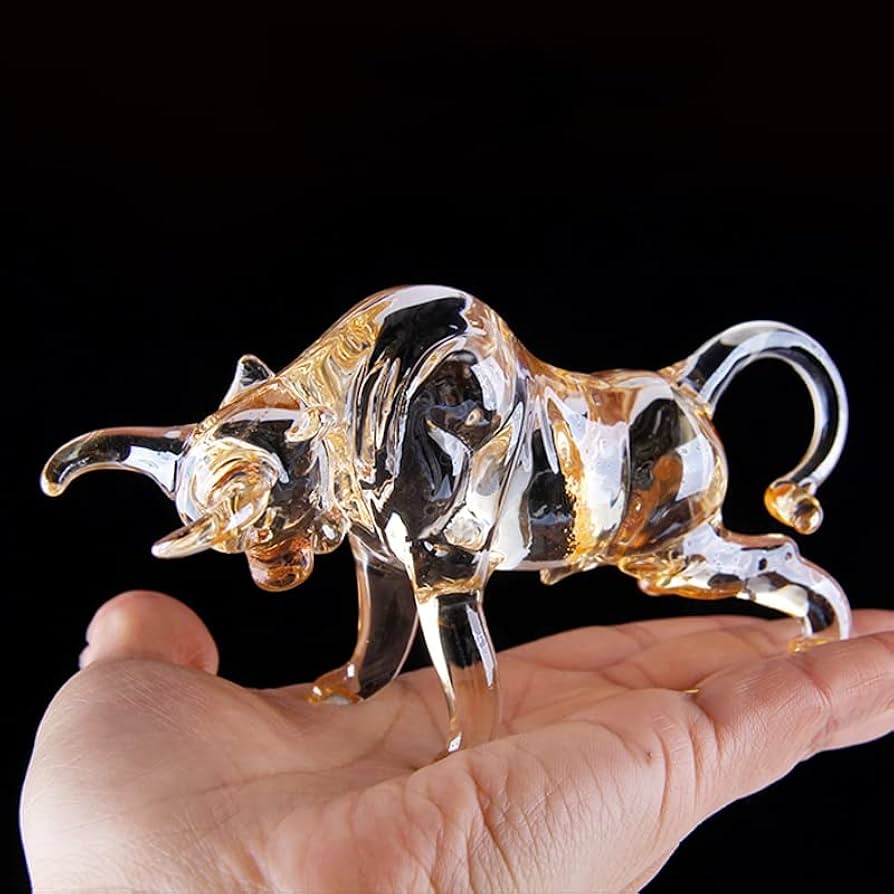Amazon.co.jp: ガラスクリスタル クリスタル雄牛置物アートガラス動物