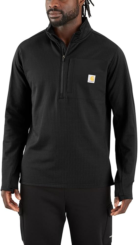 Amazon.com: Carhartt Men's Force Relaxed Fit Mock Neck Half-Zip T