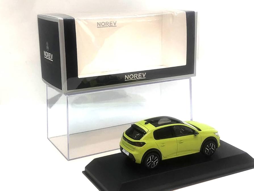中古品 1/43&64 プジョー純正ノレブ プジョー 208 ファロイエロー 限定