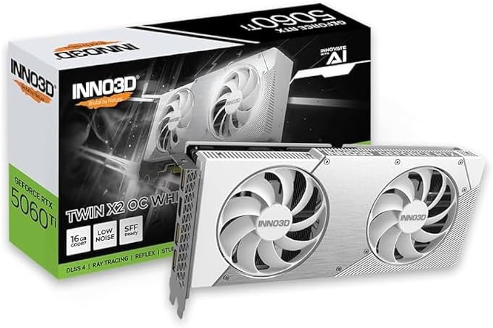 Amazon | INNO3D GeForce RTX 5060 Ti 16GB TWIN X2 OC WHITE N506T2