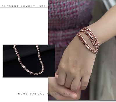 Amazon | [Sanyu Trade] 純銅ネックレス 純銅99.9% 喜平チェーン 紫銅