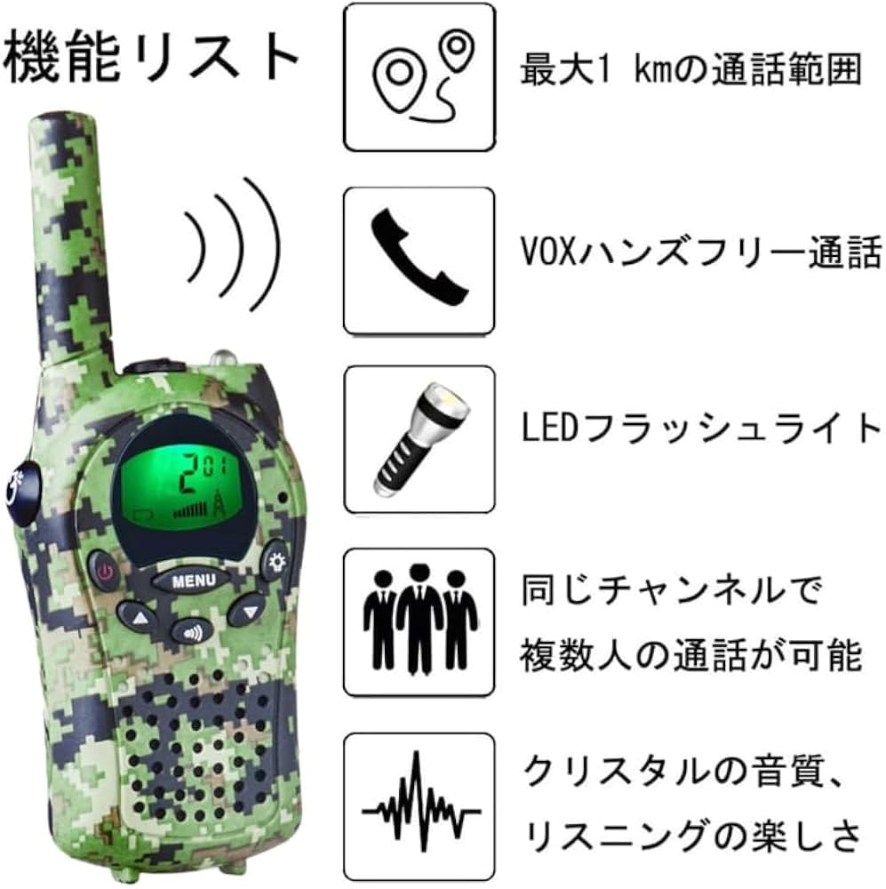 Amazon | 特定小電力トランシーバー 2台セッ VOXハンドフリー機能付き