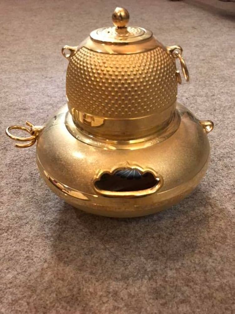 Amazon.co.jp: 「」天皇陛下御即位50年記念黄金招福茶釜 : ホーム
