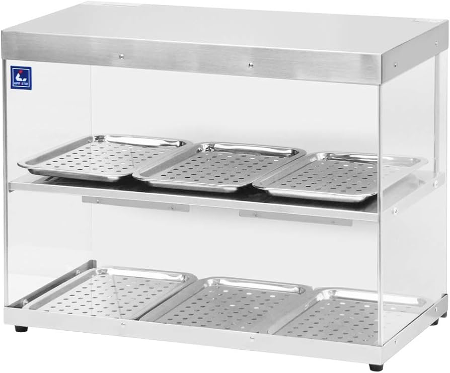 Amazon | 業務用フードケース ホットショーケース 3面ガラス(背面扉