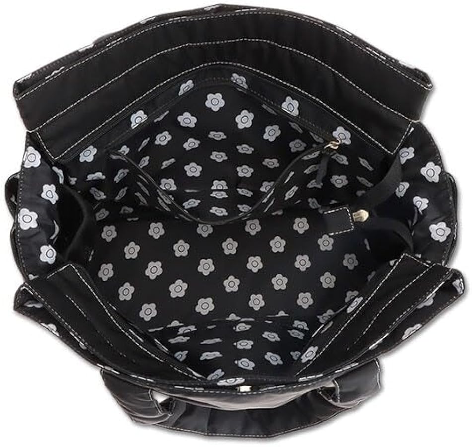 Amazon | [マリークワント] ナイロンデイジーステッチ トート ブラック