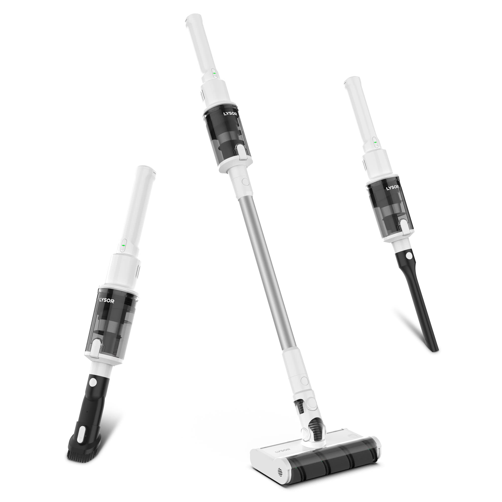 Amazon | LYSOR 掃除機 強力吸引 22KPA 軽量 サイクロン式 360°全向