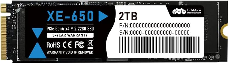 Amazon.com: LinkMore XE-650 2TB NVMe PCIe 4.0 Internal SSD, Up to