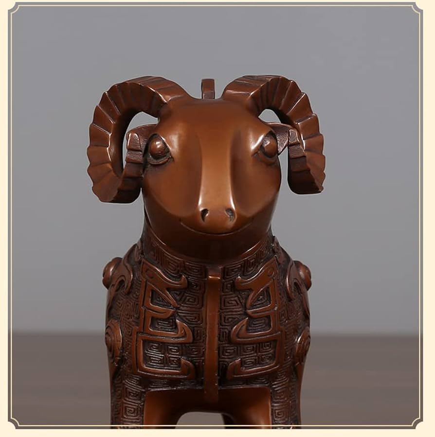 Amazon.co.jp: MOZART 銅の羊の装飾品銅の羊は羊の功を尊重します鳳凰