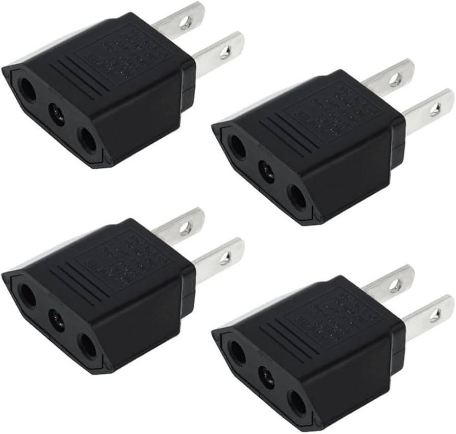 Amazon.co.jp: 4個セット変換プラグ125-250V 国際 6A 日本用 日本 丸型