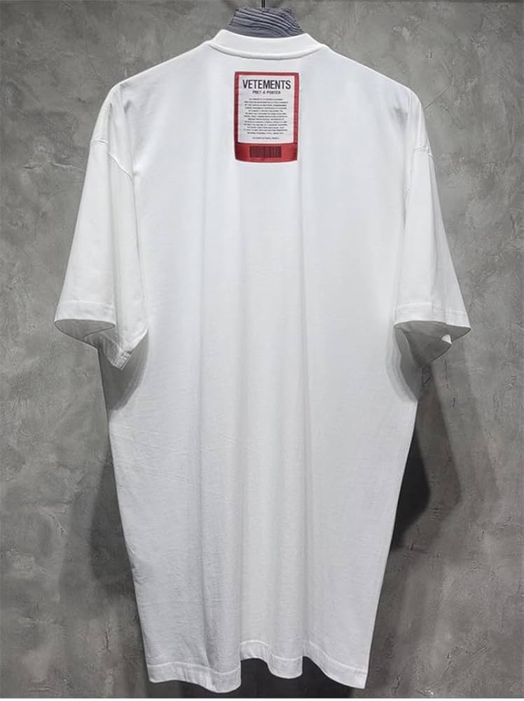 2023ss Vetements Red Patch Logo T Shirt Men Women T-shirt Back Big