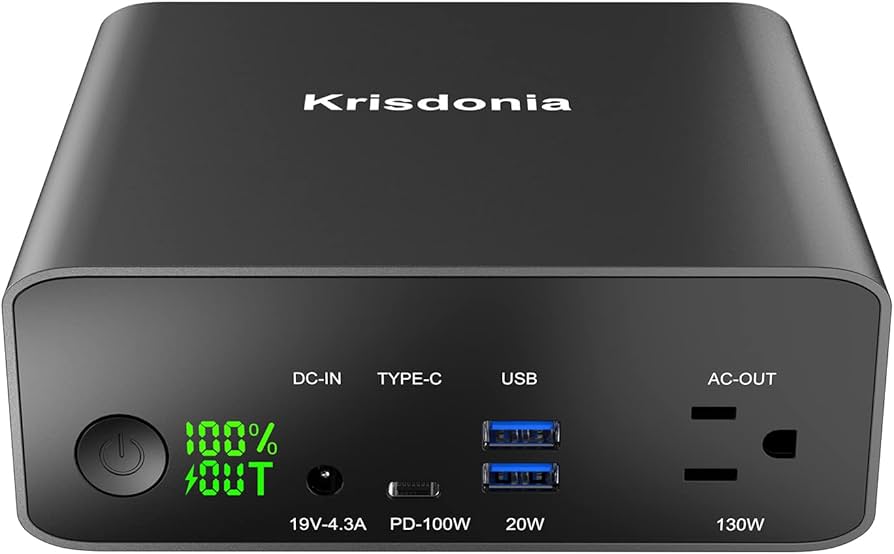 Amazon | Krisdonia ポータブル電源 AC出力対応130W モバイル