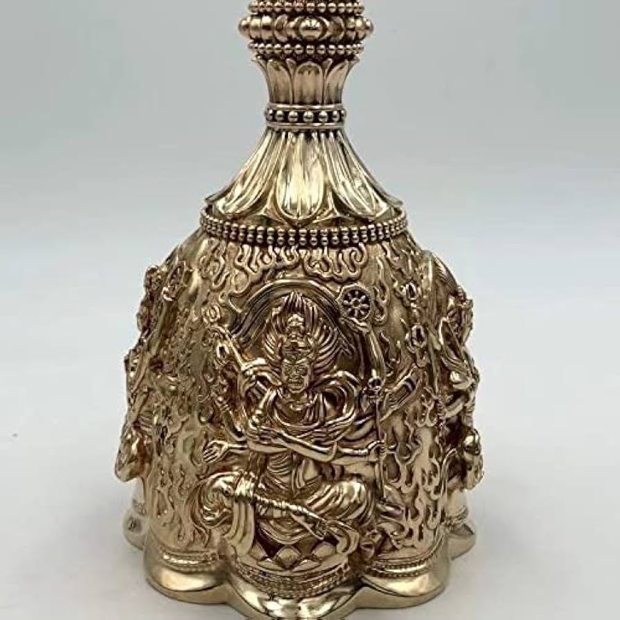 Amazon｜金剛鈴 五鈷金剛鈴 四大明王金剛鈴 大々型高さ25CM 真鍮仏具