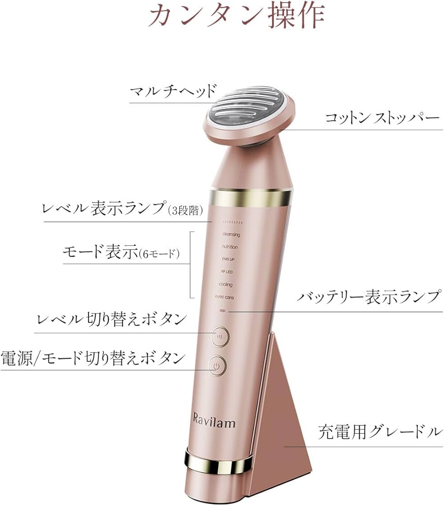 Amazon.co.jp: Leadtek ビューティケア Ravilam Face Care+ ピンク