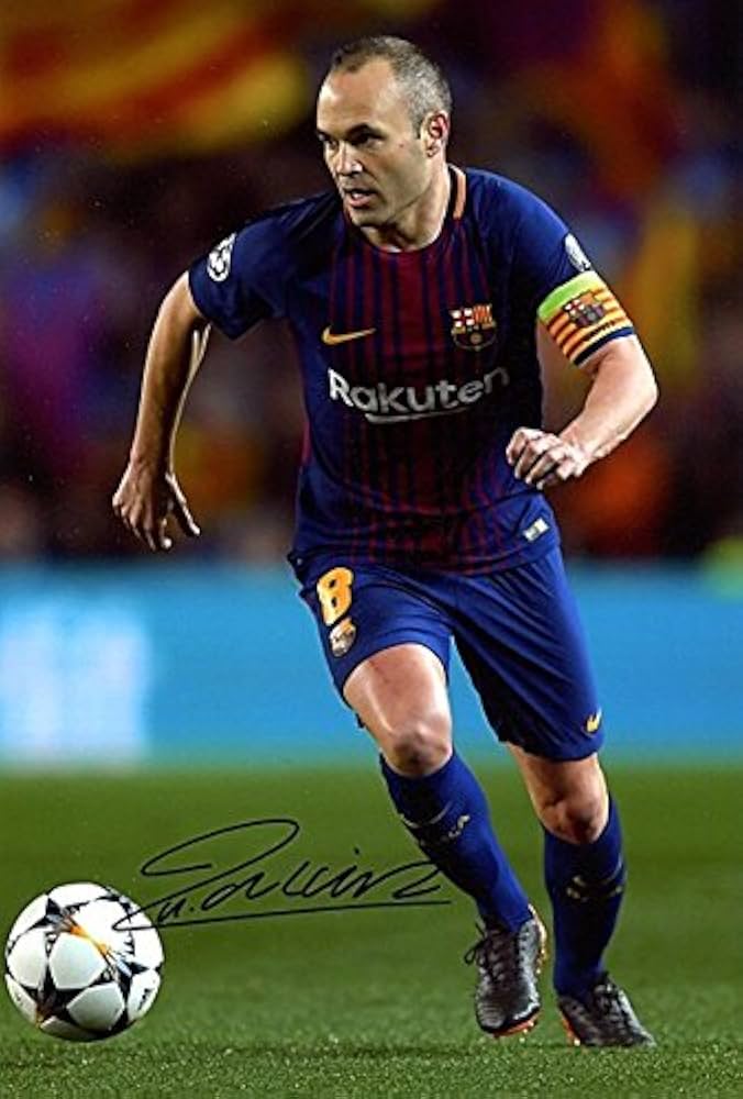 Amazon.co.jp: アンドレス・イニエスタ FCバルセロナ 直筆サインフォト