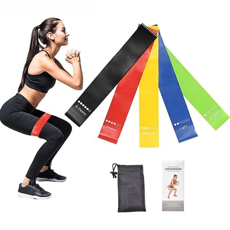 Amazon.co.jp: トレーニングチューブ 5本セット レジスタンスバンド