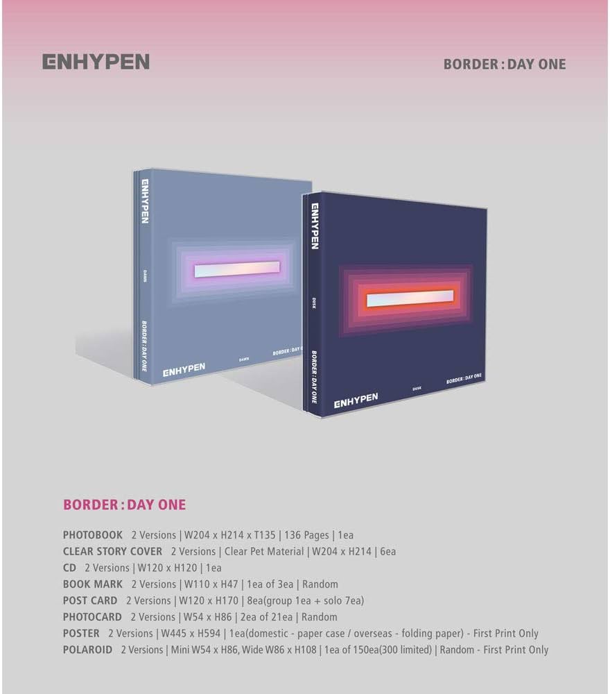 Amazon.com: ENHYPEN Border Day One Mini Album Vol.1 Dusk version