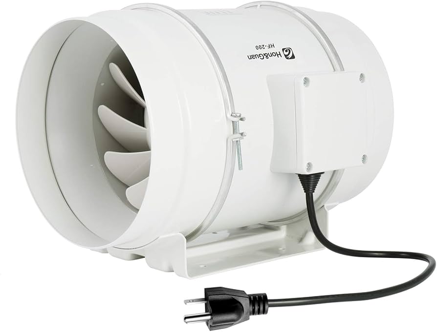 Amazon.co.jp: Hon&Guan ダクトファン 200mm 強力 省エネ 静音 【イン