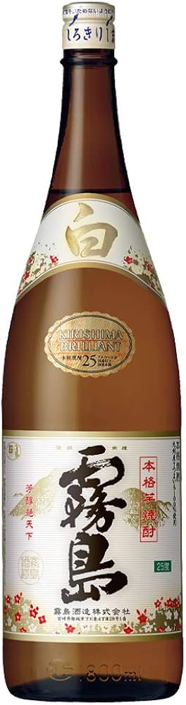 Amazon.co.jp: 霧島酒造 白霧島 25度 1800ml : 食品・飲料・お酒