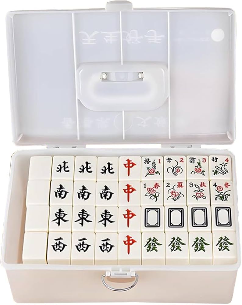 Amazon.co.jp: 麻雀牌 中国プロ麻雀セット、伝統的な麻雀セット、4人で
