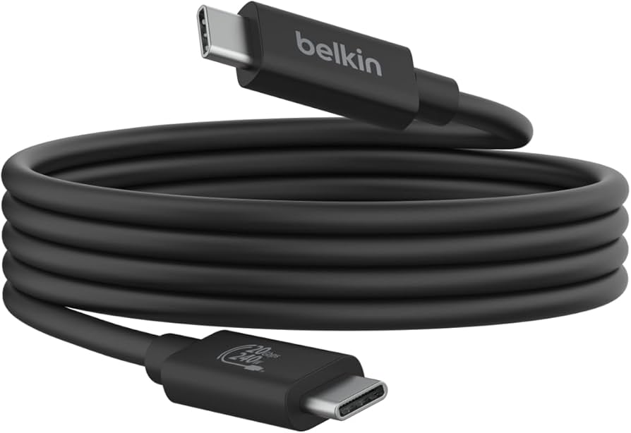 Amazon.com: Belkin Connect USB4 Cable (4ft/1.2M Power Cable), USB