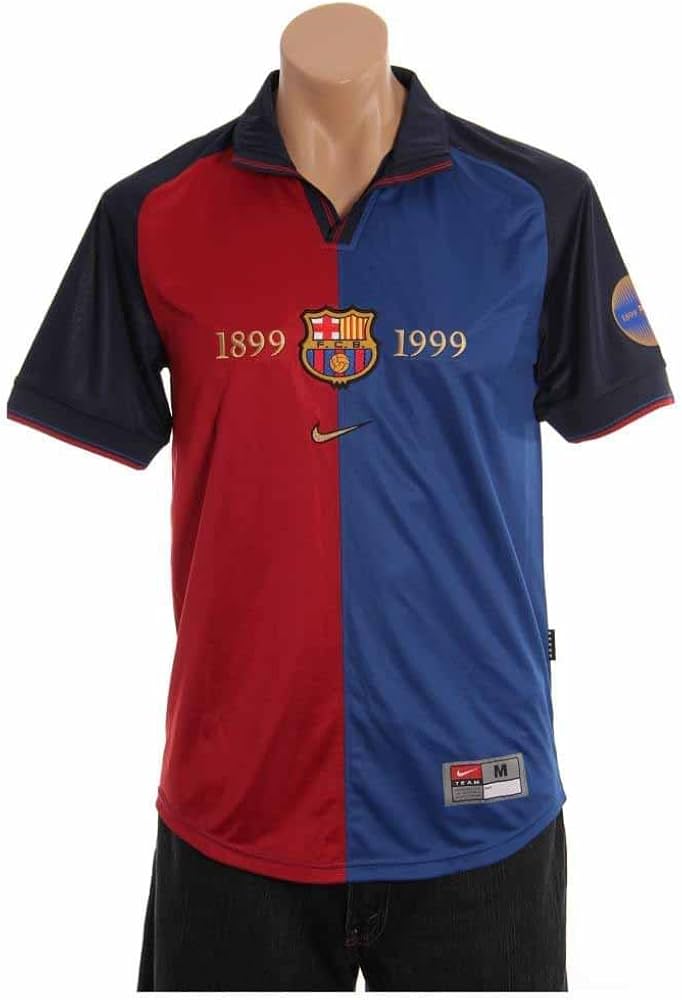 Amazon | NIKE(ナイキ) FCバルセロナ 99-00 ホーム 半袖 100周年記念