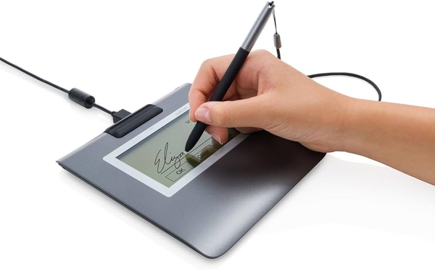 Amazon.co.jp: Wacom 4.5インチ LCD USB 2.0 電磁署名パッド、シルバー