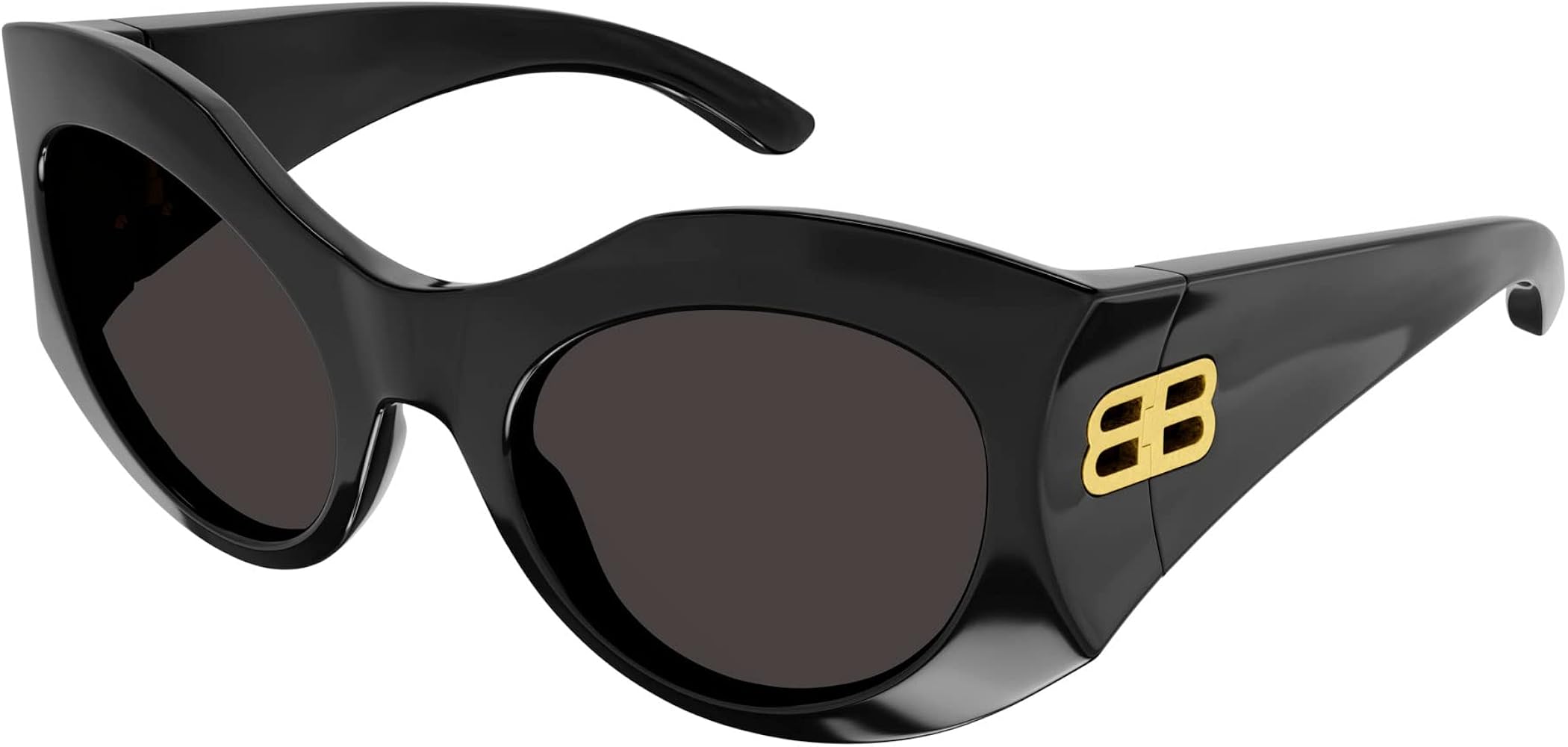 Balenciaga Grey Irregular Ladies Sunglasses BB0256S 001 56 at