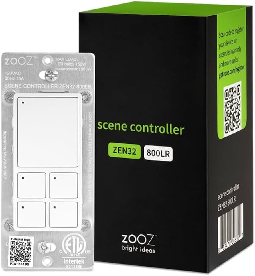 Zooz 800 Series Z-Wave Long Range Scene Controller ZEN32 800LR