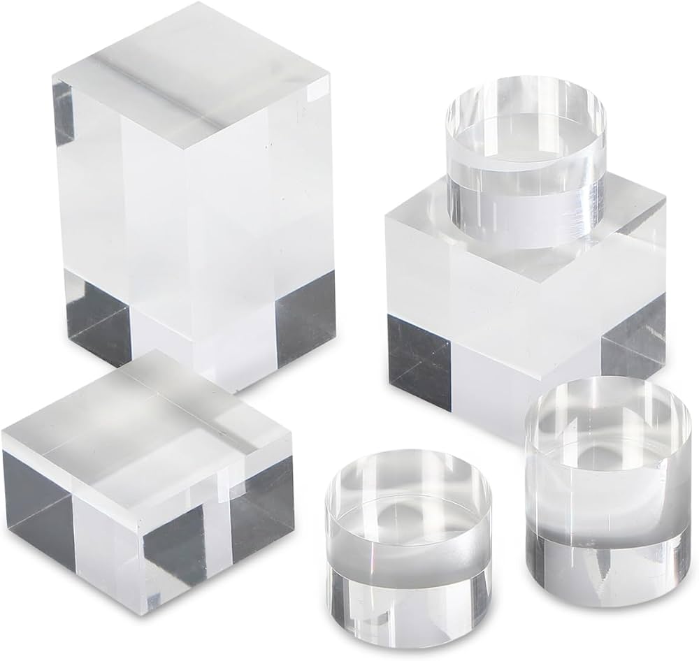 Amazon | SALUDABLE アクリル 台 ディスプレイスタンド ブロック 台座