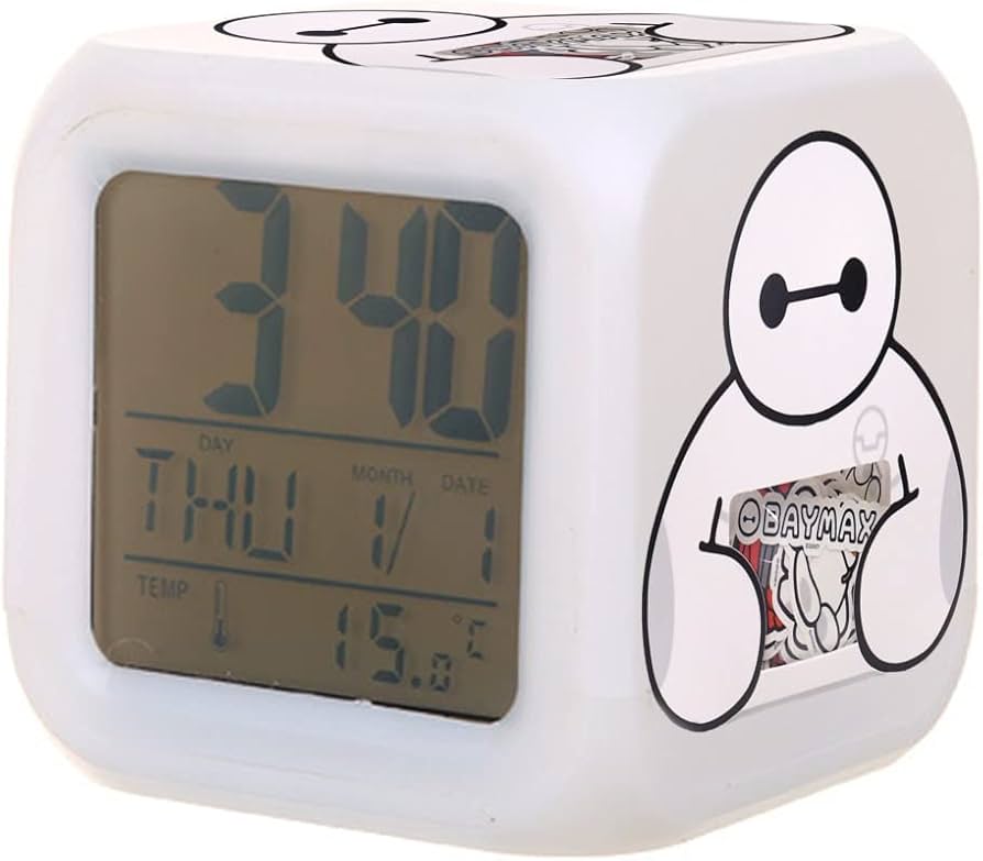 Amazon.co.jp: 目覚まし時計 LEDカラフル ベイマックス 目覚ましライト