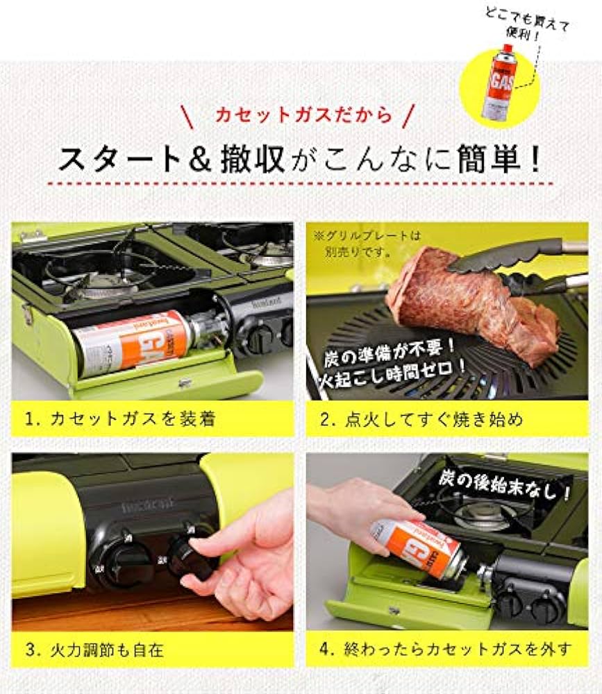 Amazon | イワタニ フラットツイングリル テーブルトップBBQグリル CB