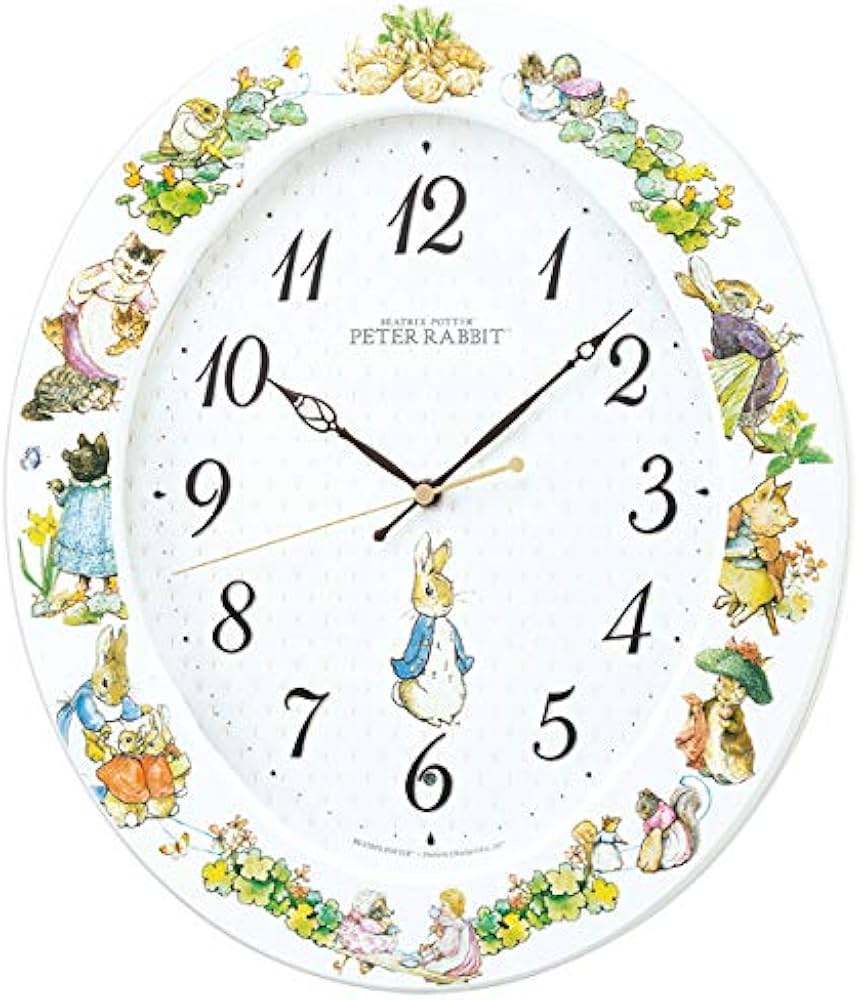 Amazon.co.jp: セイコークロック製 ピーターラビット 電波掛時計