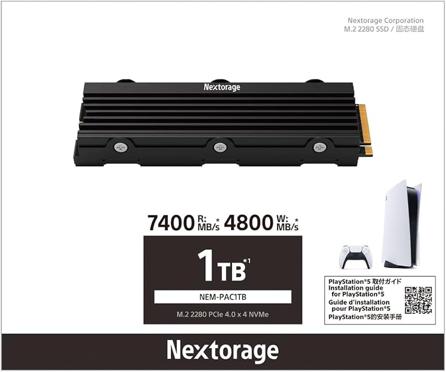 Amazon.com: Nextorage Japan 1TB NEM-PAC PlayStation 5 SSD, M.2