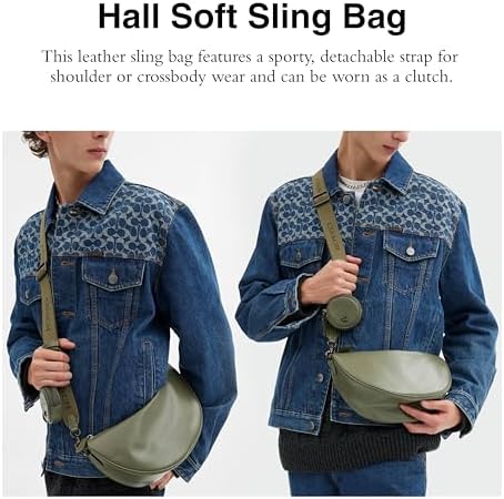 Amazon | COACH メンズ ホール ソフト スリングバッグ, グリーン, One