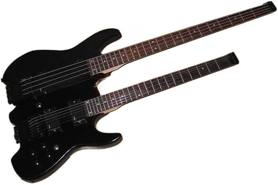 Amazon | カスタムブラック 6 弦ダブルネックエレキギター完璧な指板