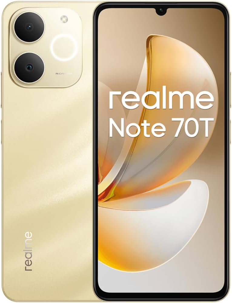 realme Note 70T Smartphone, 4 + 256 GB, Durable Battery with 6,000
