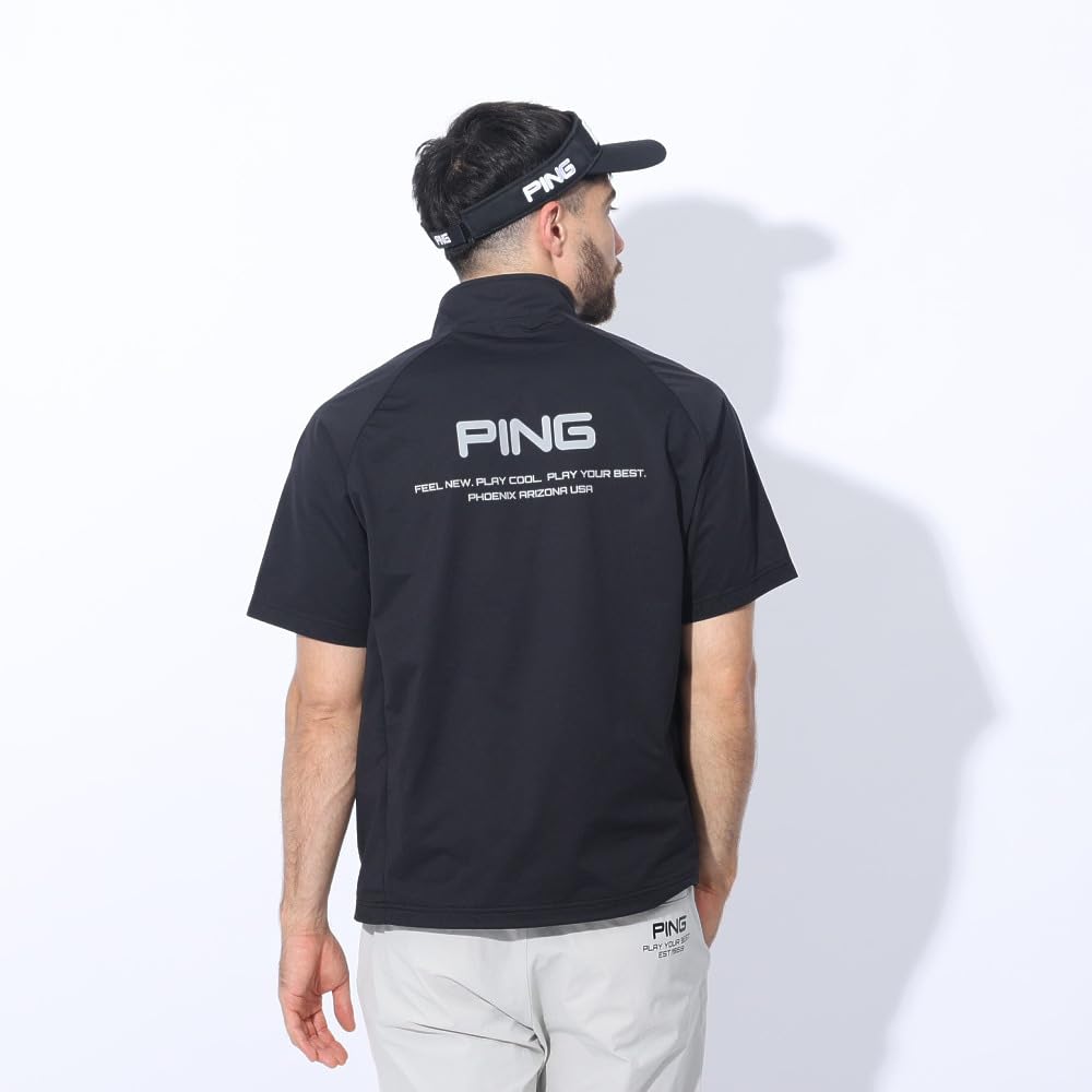 Amazon.co.jp: ピン（PING） ゴルフウェア 半袖 撥水ハーフジップ
