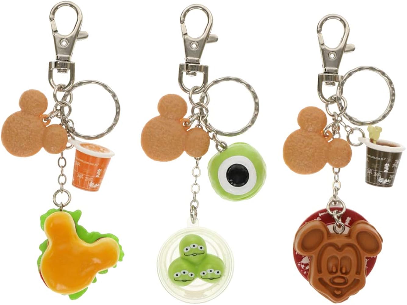 Amazon.co.jp: ディズニー パークフード キーチェーン 3個 ミッキー