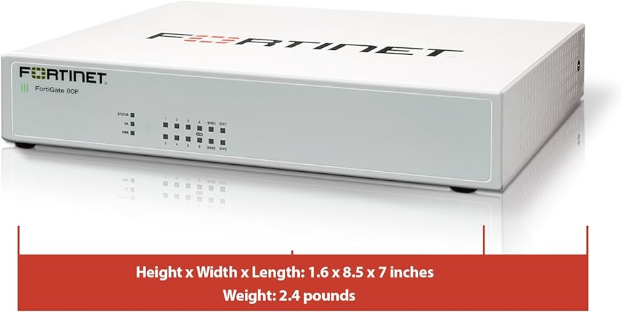 Amazon.com: FortiGate-80F Firewall - 8 GE RJ45 Ports, 2 RJ45/SFP