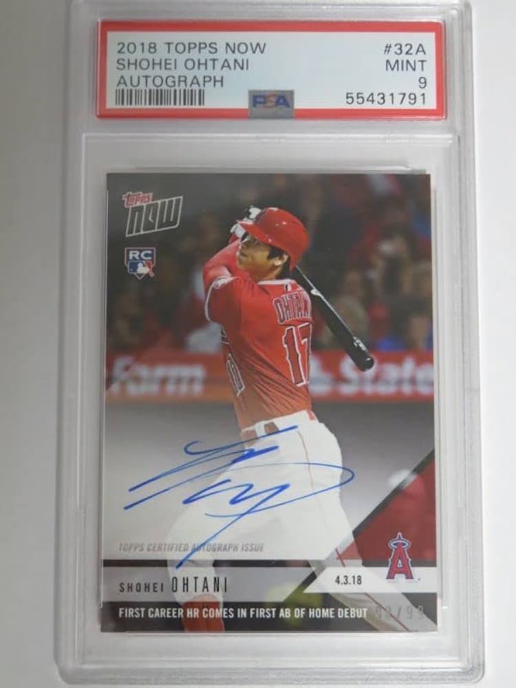 Amazon.co.jp: 大谷 翔平 直筆サインカード /99 PSA9 NOW MLB1号 初