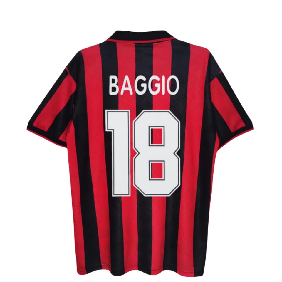 Amazon.co.jp: 復古 95-96 ACミラン ユニフォーム 背番号18 ロベルト