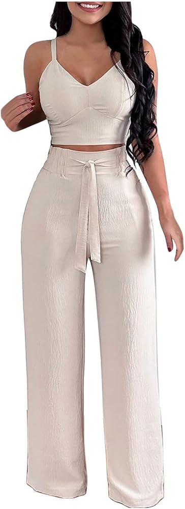 Amazon.com: JOAU 2 Piece Outfits for Women 2023 Summer Sleeveless