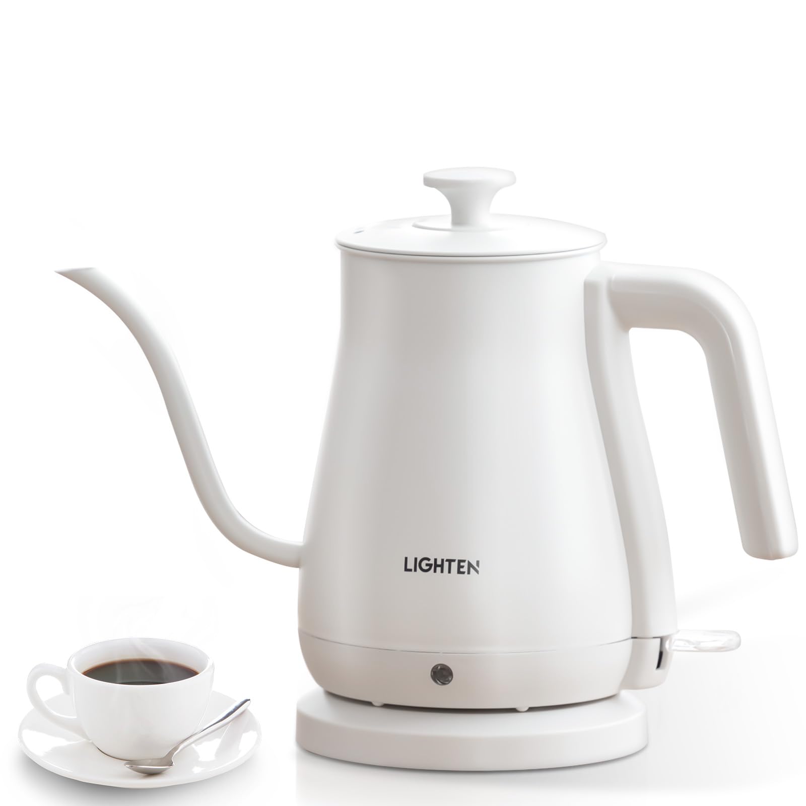Amazon | 【天通ライト 】【ホワイト】電気ケトル ケトル グースネック