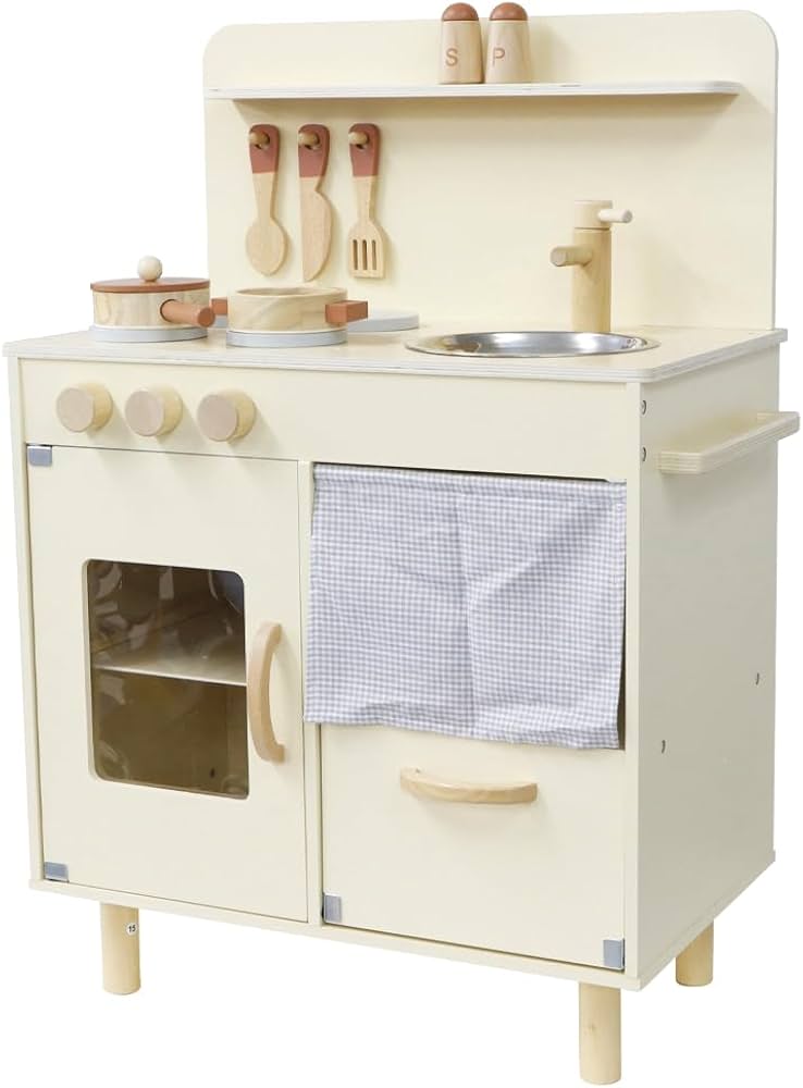 Amazon | おままごとキッチン 木製 おままごと キッチンセット ごっこ