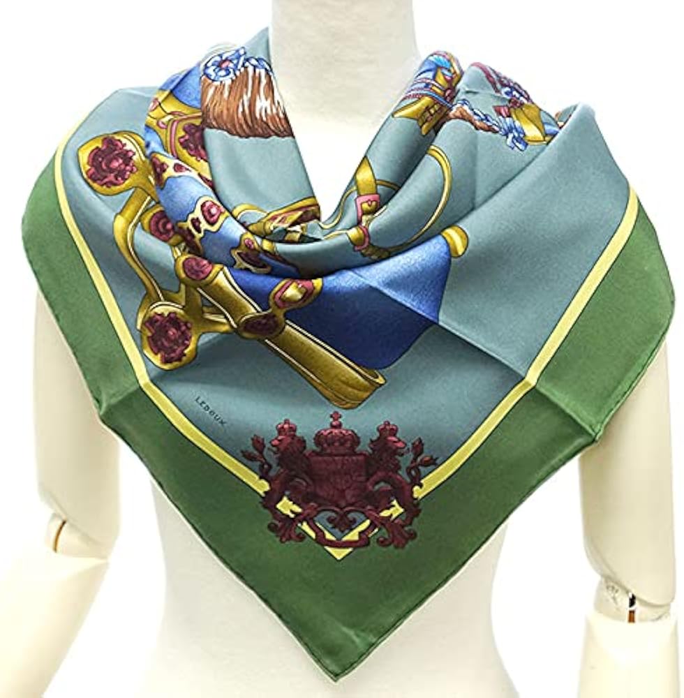 Amazon | [エルメス] スカーフ ソルド カレ ツイル シルク100％ 90CMS