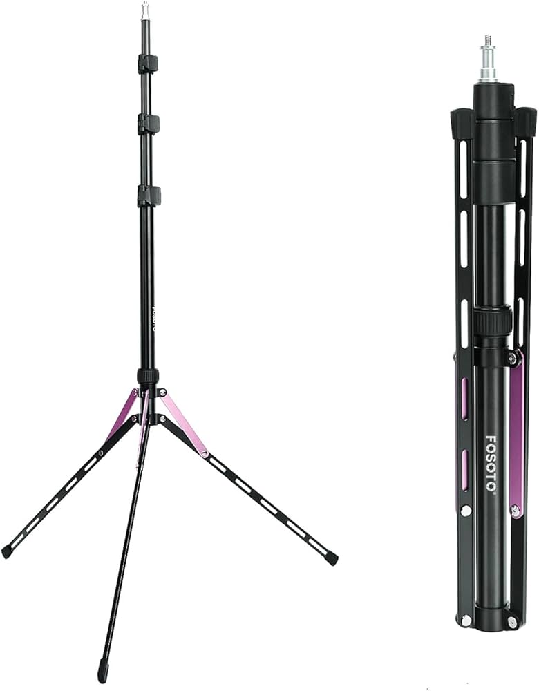 Amazon | FOSOTO ライトスタンド 三脚 撮影 コンパクト ストロボ