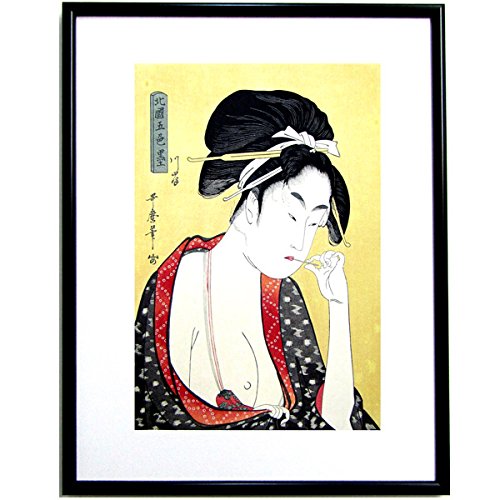 Amazon.co.jp: 喜多川歌麿『北国五色墨 河岸』木版画 浮世絵 錦絵 人物